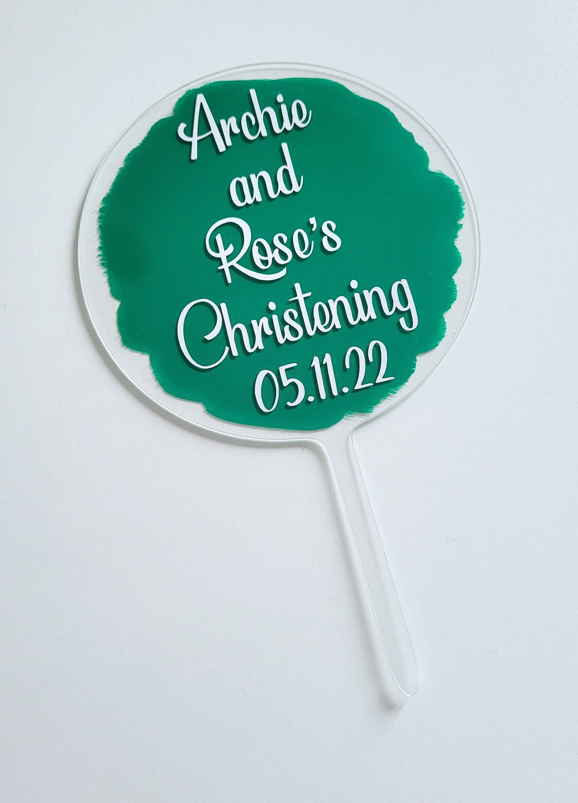 Christening day Cake topper