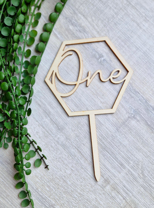 One mdf wooden cake decoration