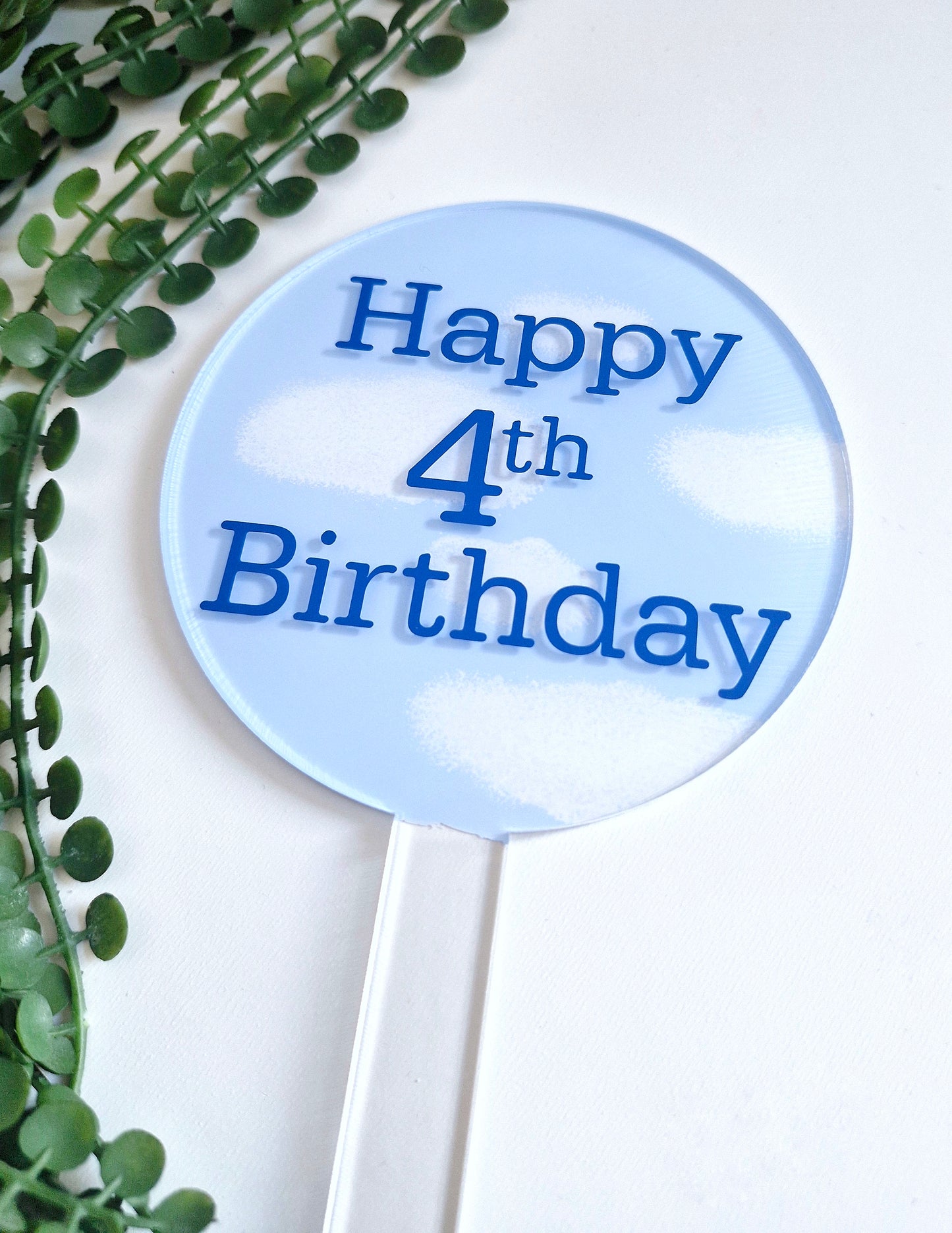 Personalised Clouds in the Sky Cake Topper – Perfect for Birthdays, Christenings, and Baby Showers, Ideal for Celebration Cakes