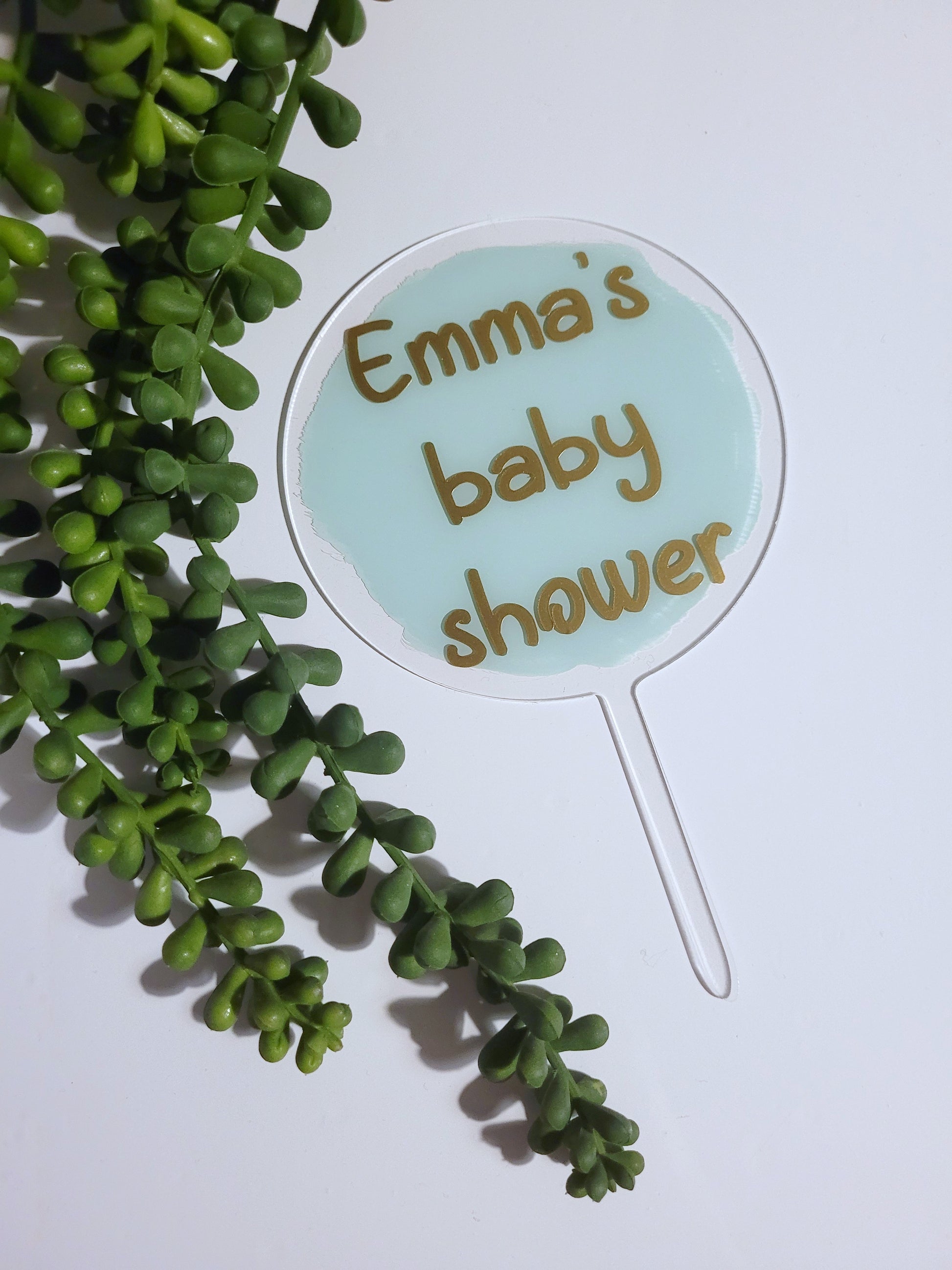 Baby shower cake topper