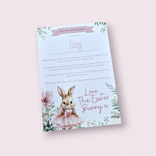 Personalised Pink Easter Bunny Certificate – A Special Keepsake for Your Little One!