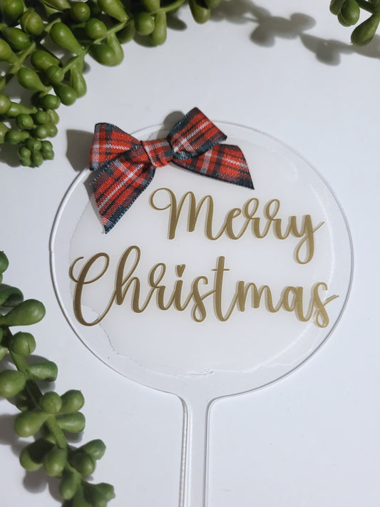 Christmas cake topper