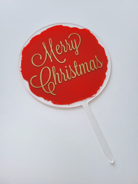 Merry Christmas Cake topper