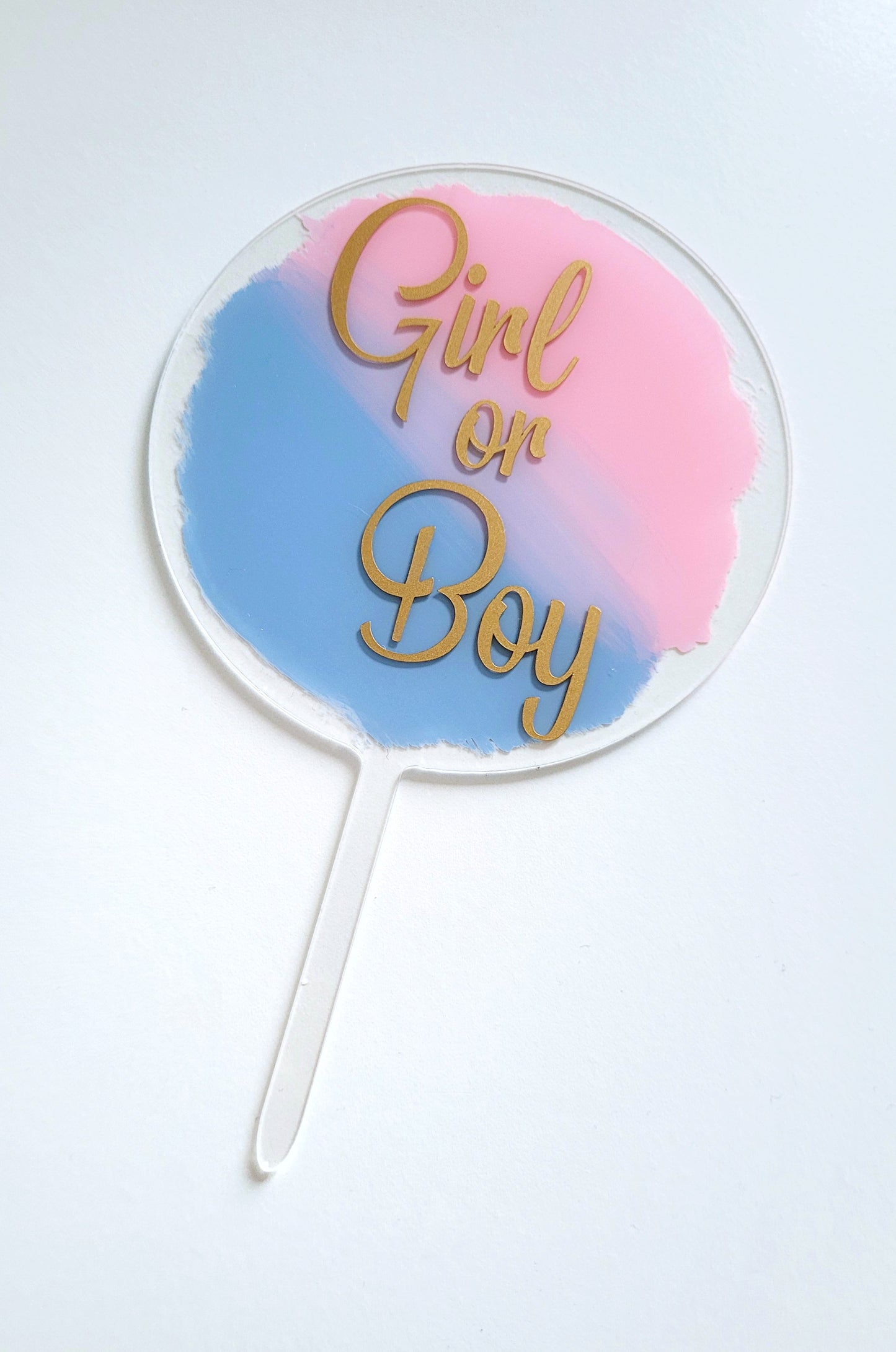 Personalised Gender Reveal Cake Topper