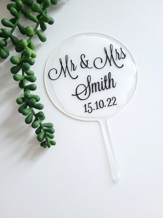 Engagement cake topper