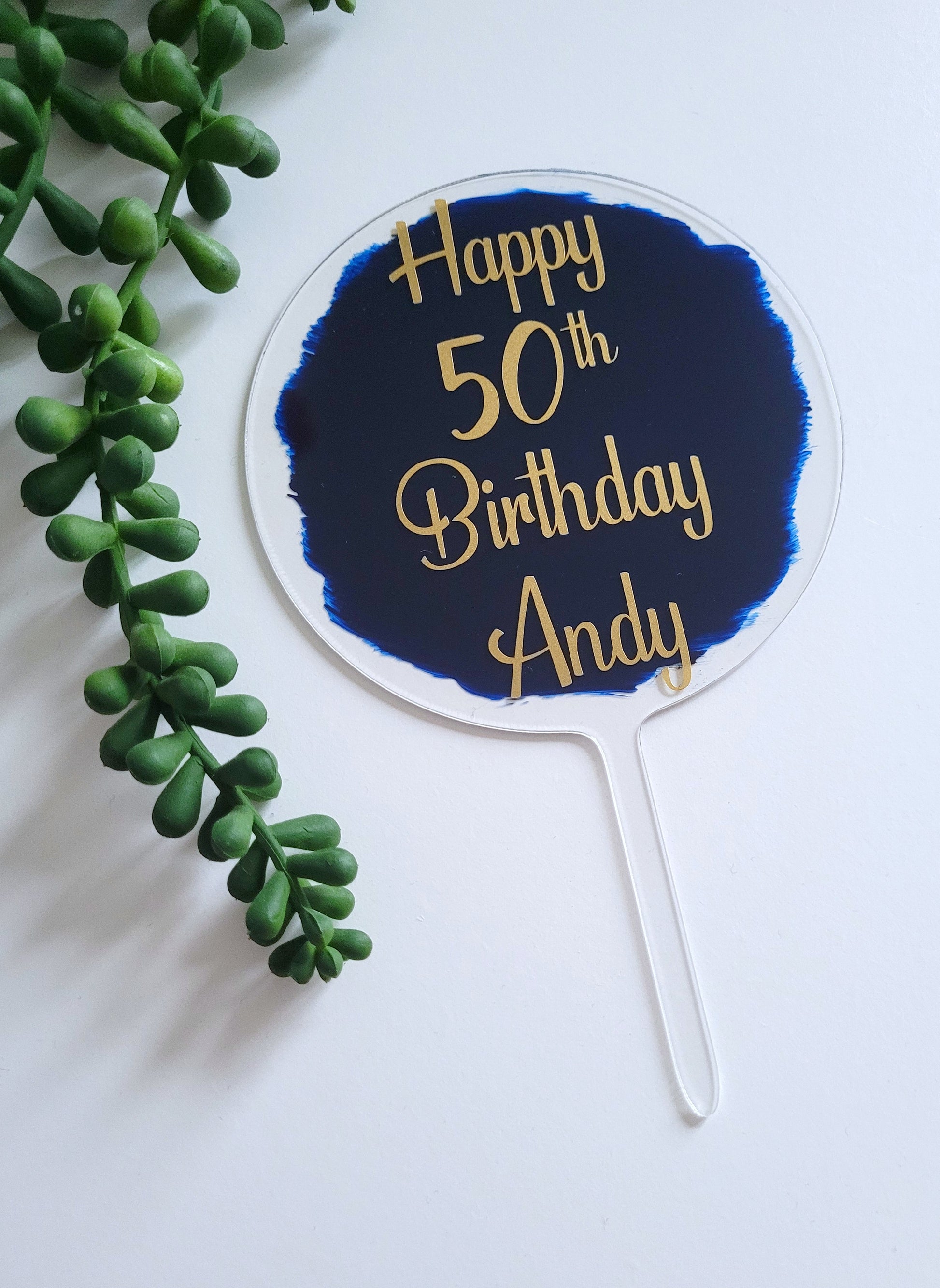 Personalised birthday cake topper