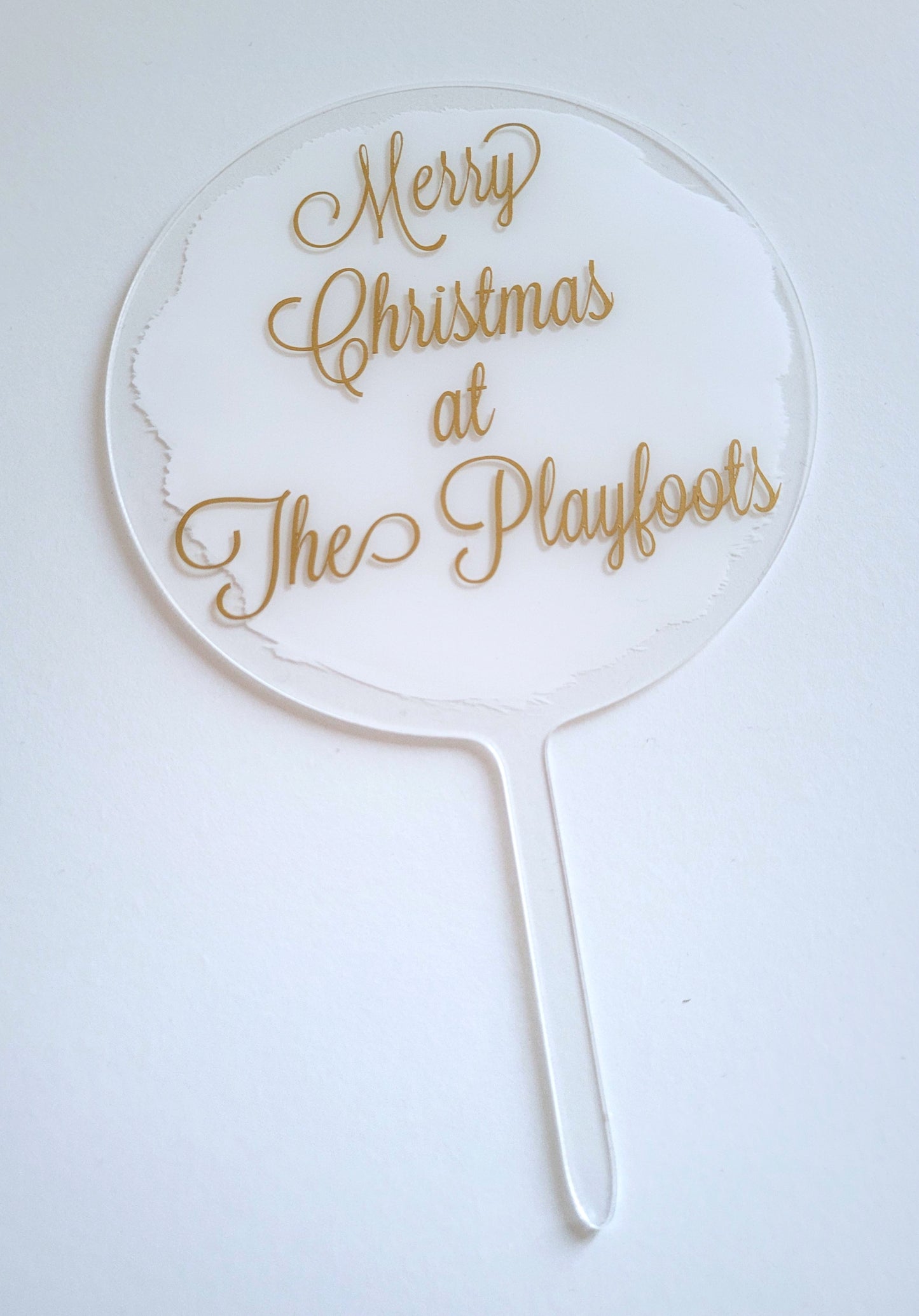 Personalised Christmas Cake Topper, painted