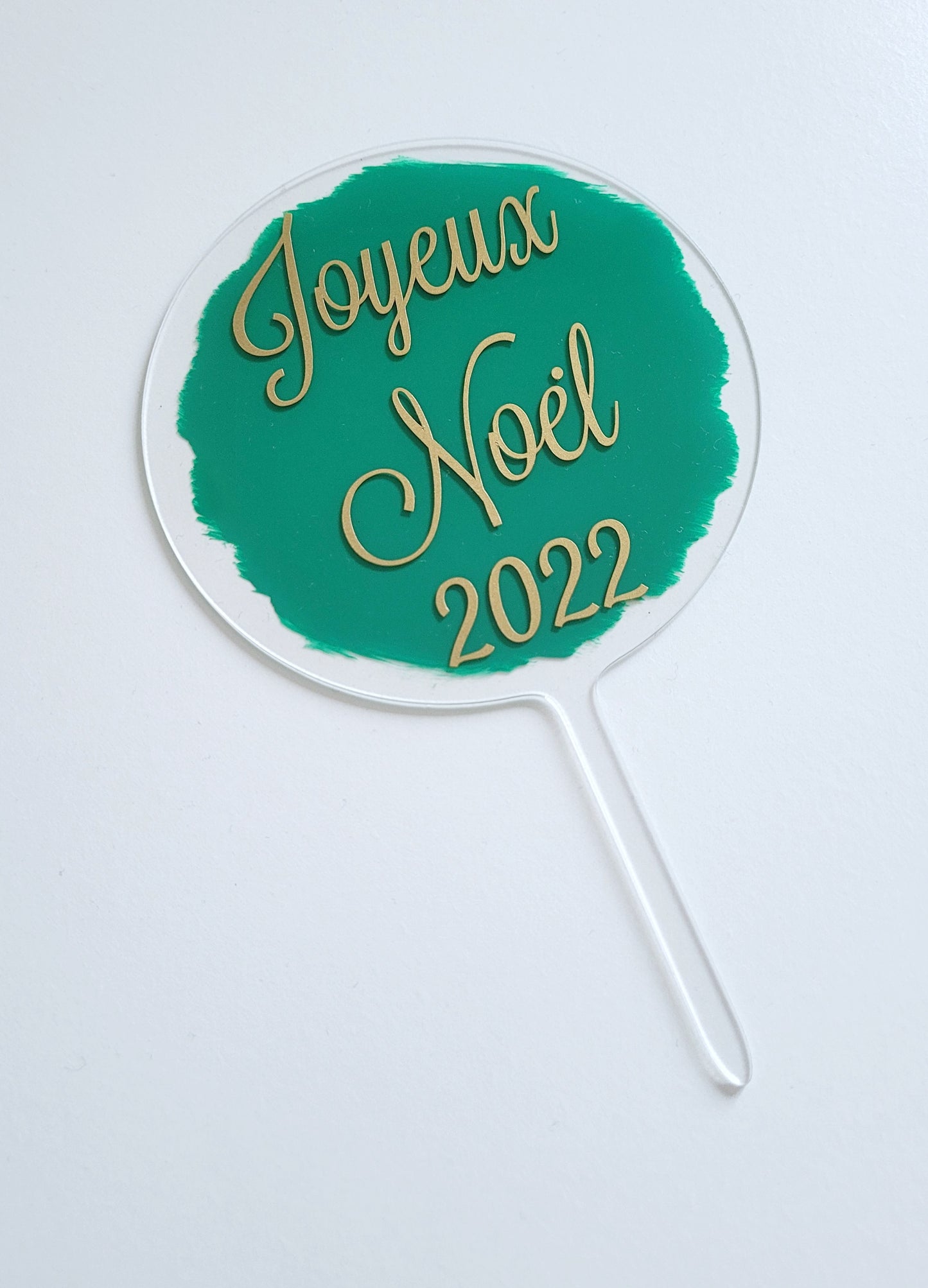 Personalised Christmas Cake Topper, painted