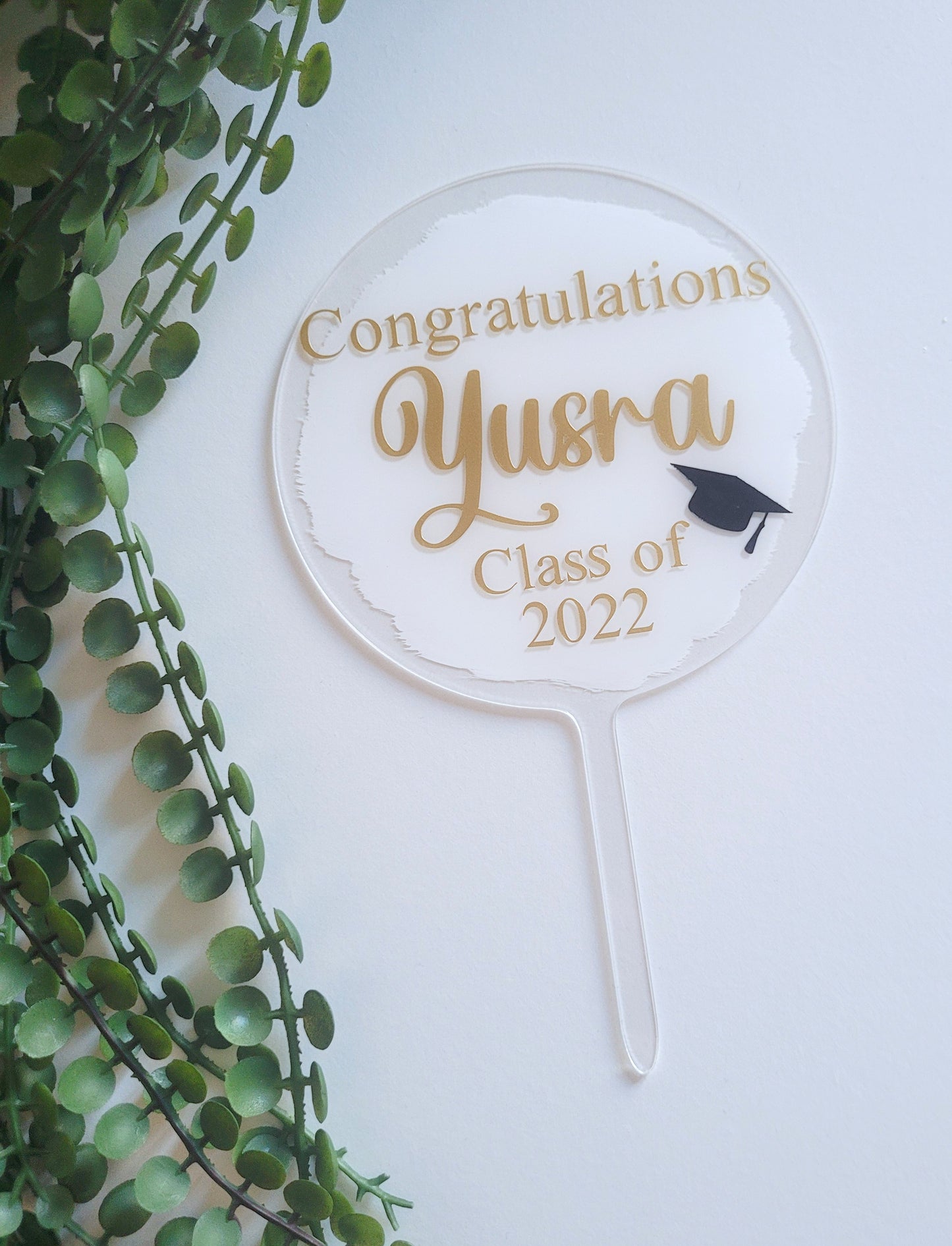 Personalised Graduation Cake Topper, painted