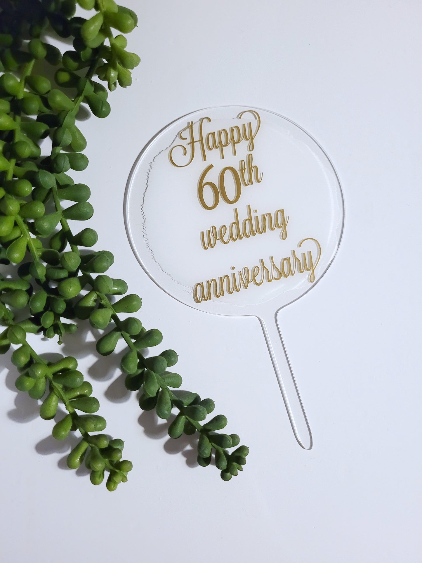 Personalised Anniversary Cake Topper, painted