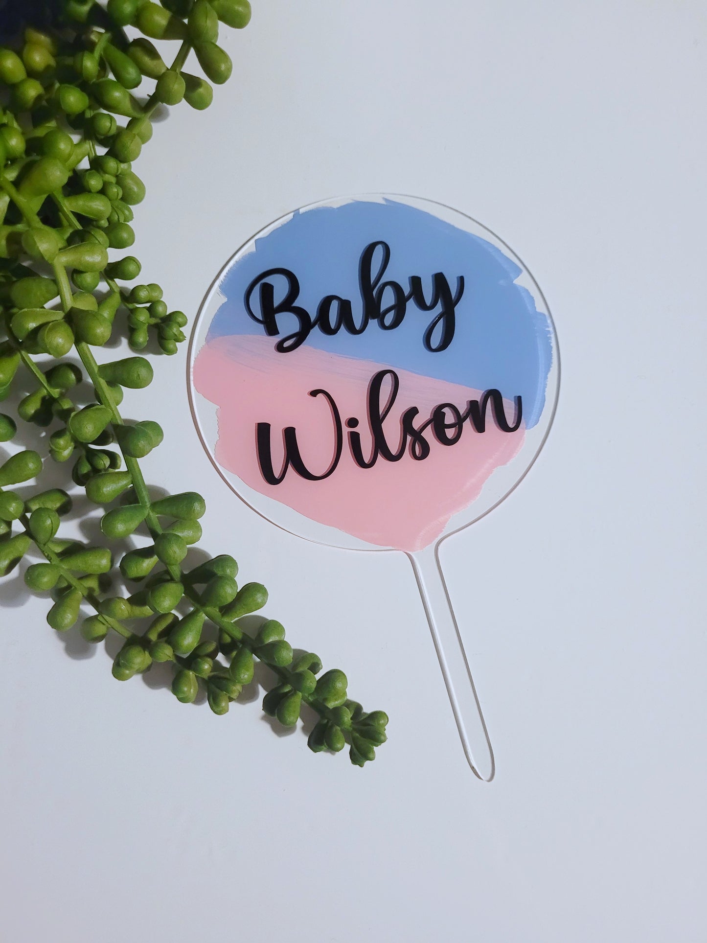 Personalised Gender Reveal Cake Topper