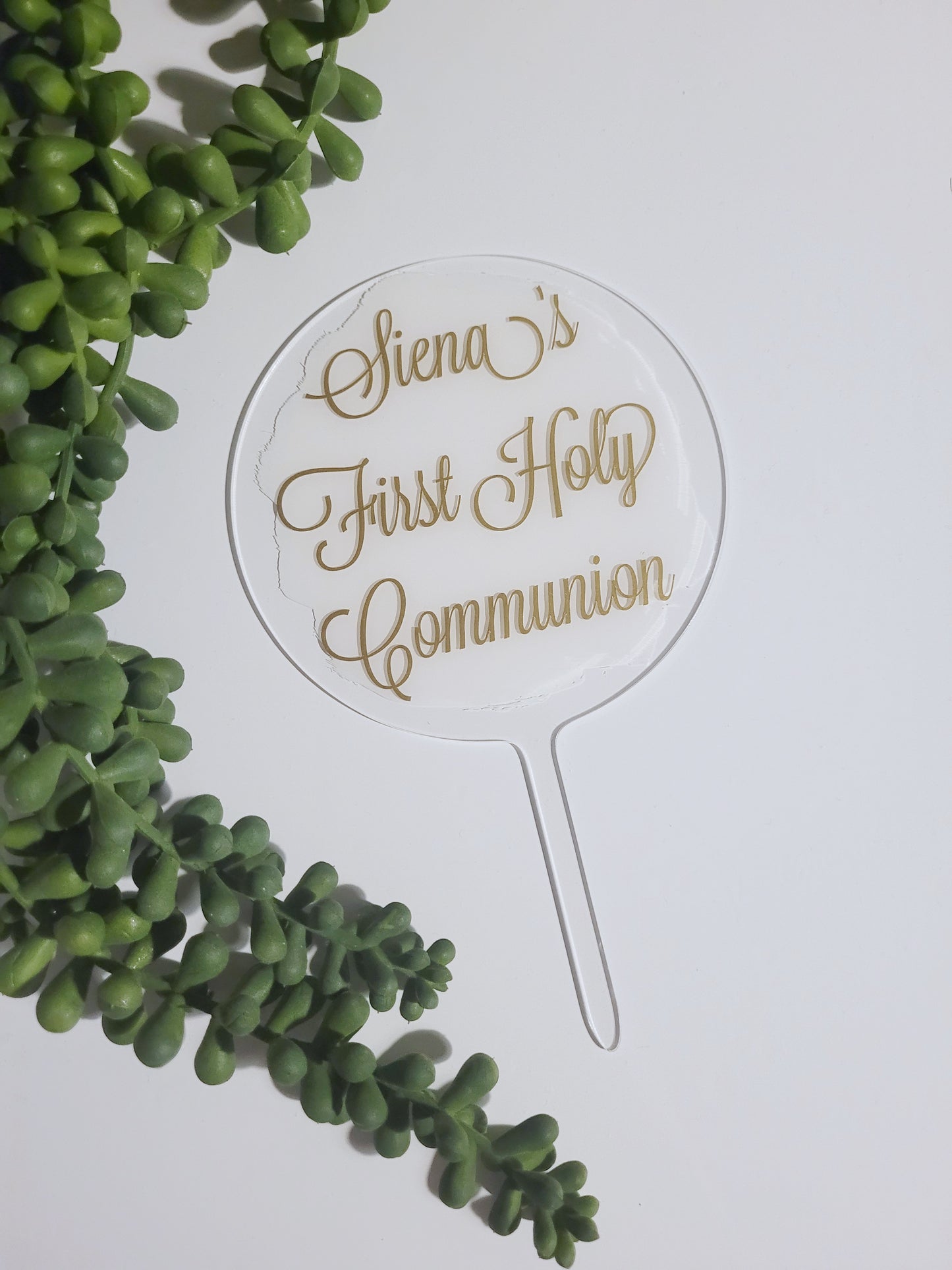 Personalised Holy Communion Cake Topper, painted