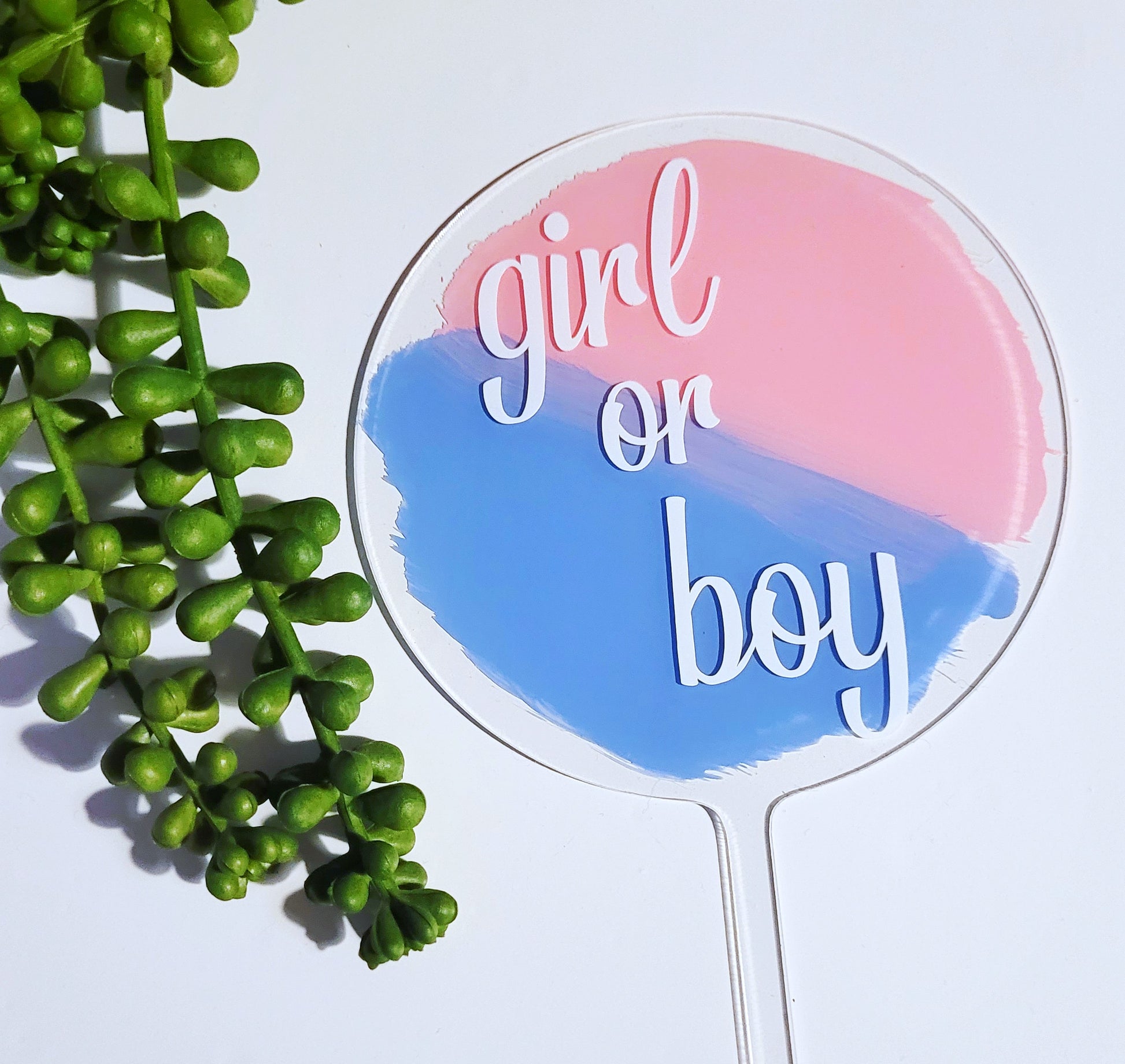 Personalised Gender reveal cake topper