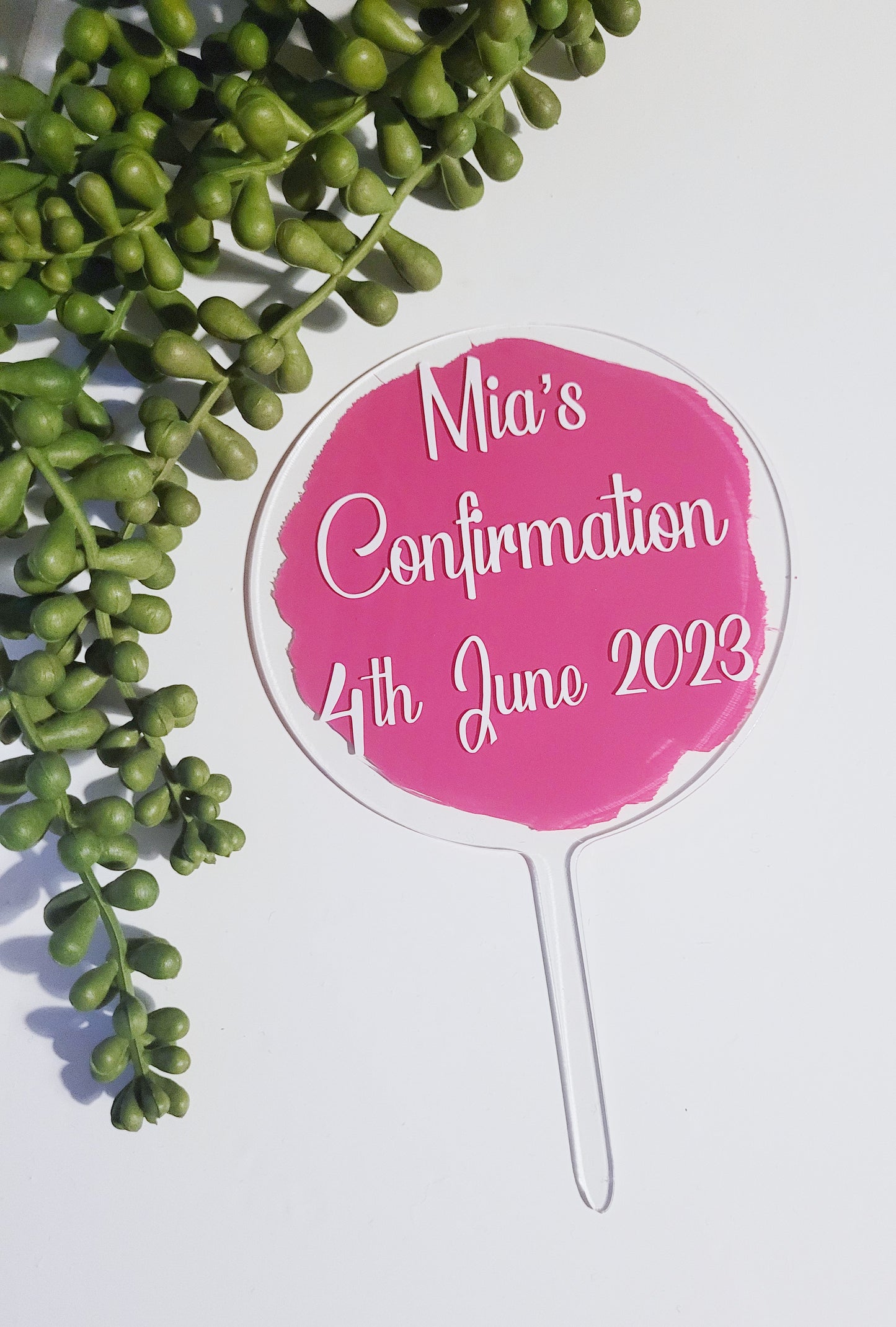 Personalised Holy Communion Cake Topper, painted