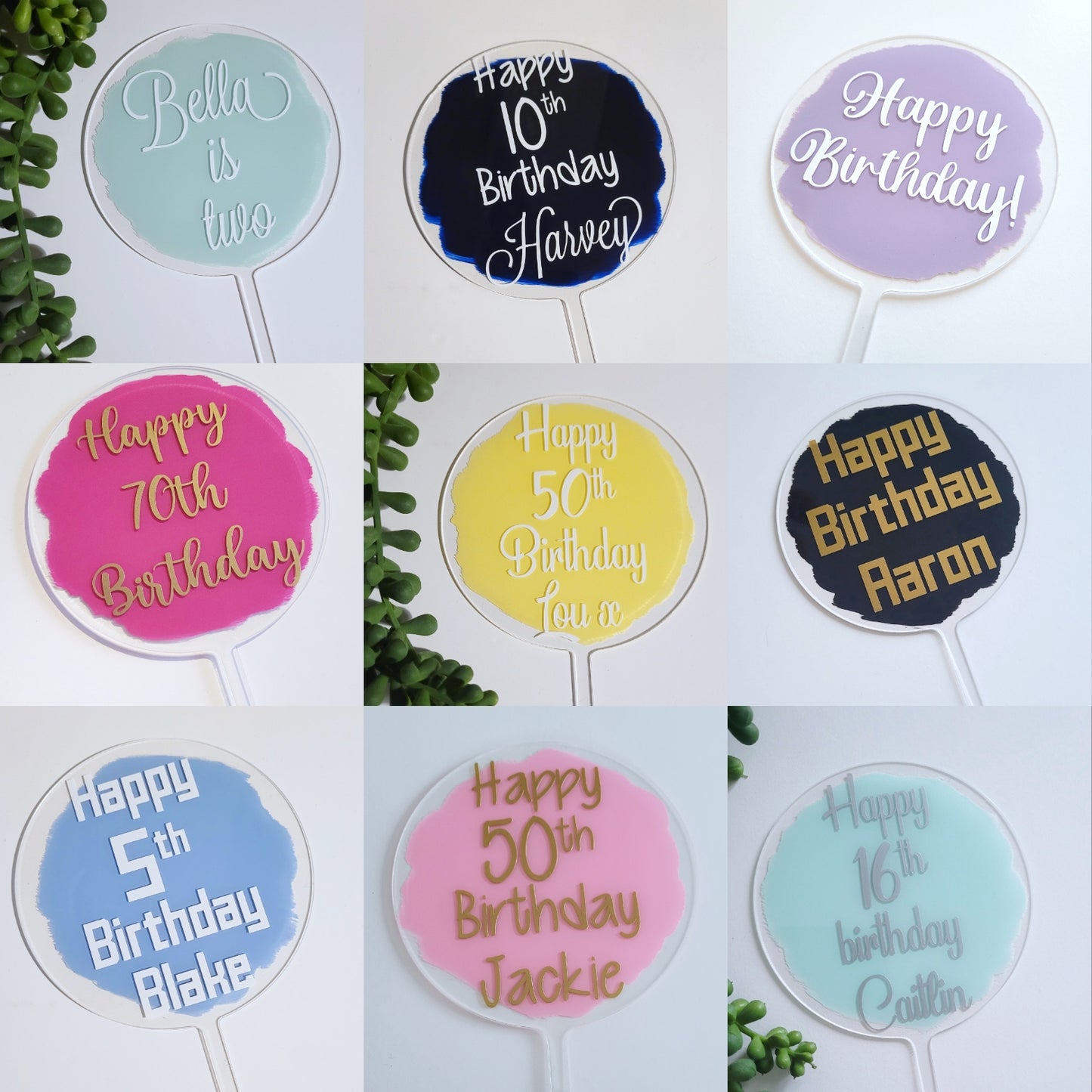 Personalised Birthday Cake Topper