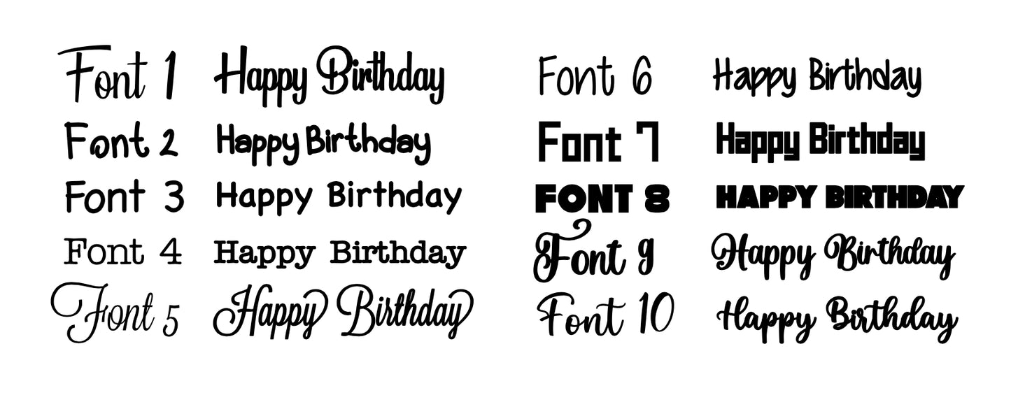 Birthday Cake Topper - Colour Mix - Custom Name & Age party decoration