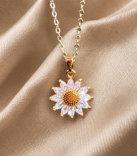 Sunbeam Petal Necklace – Sunflower Pendant