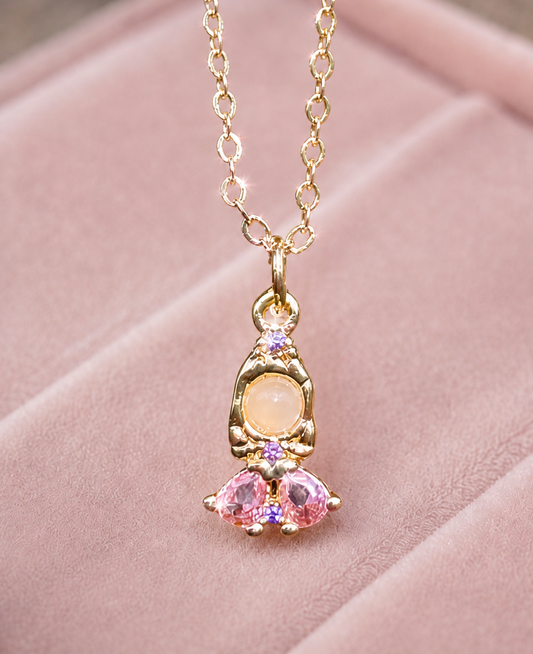 Moonlit Rose Princess – Delicate Pendant Necklace