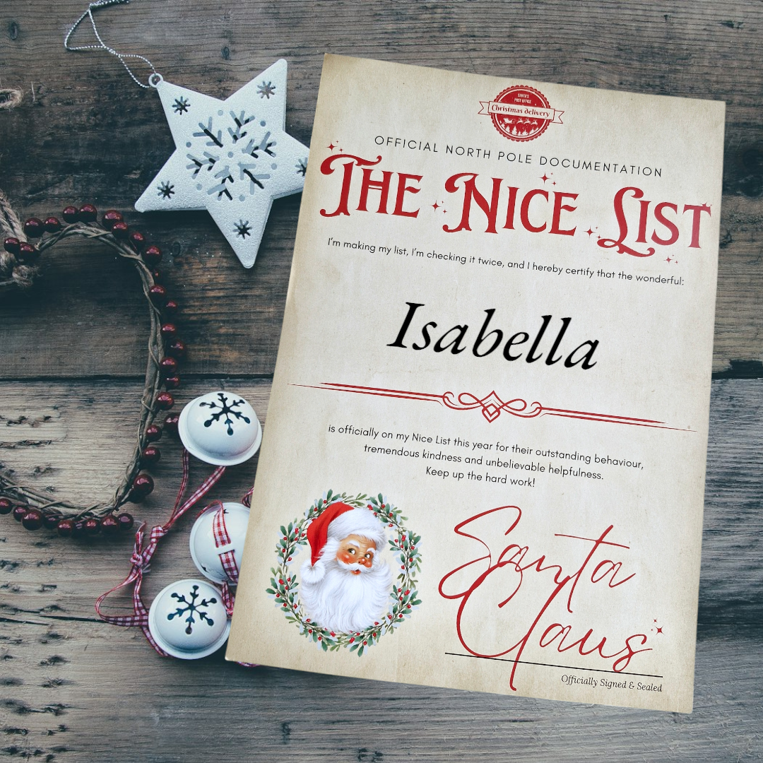 Santas nice list keepsake 