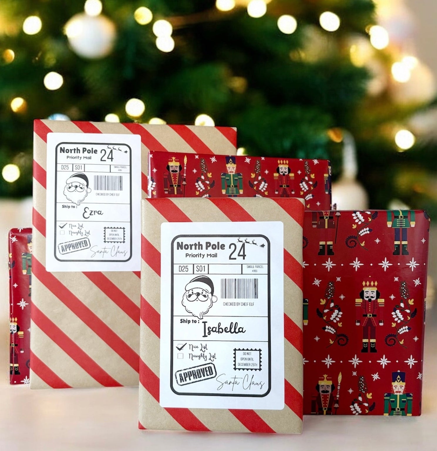 Christmas Santa gift tags 