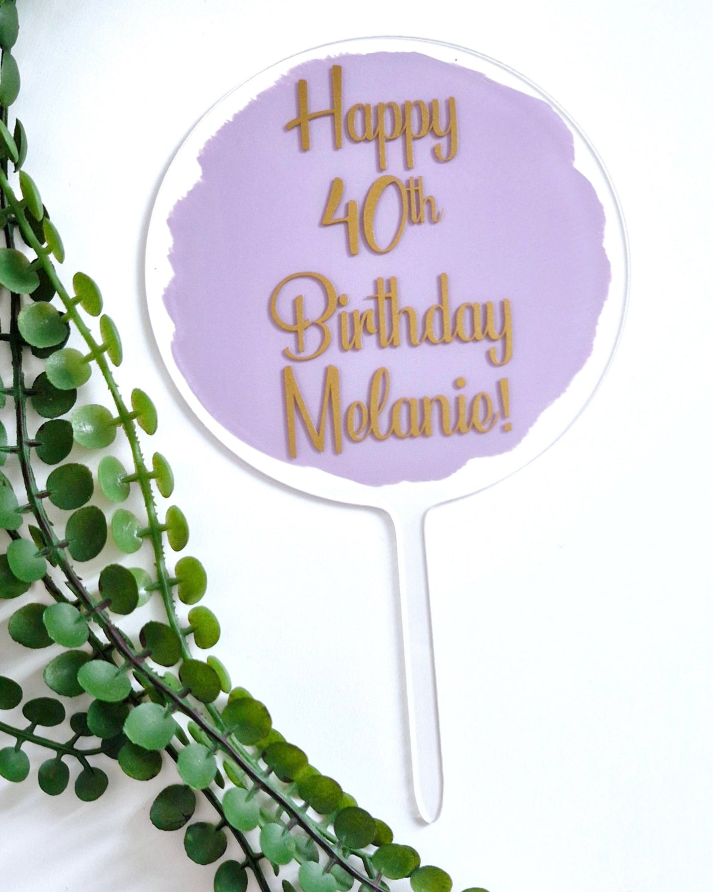 40th birthday cake topper