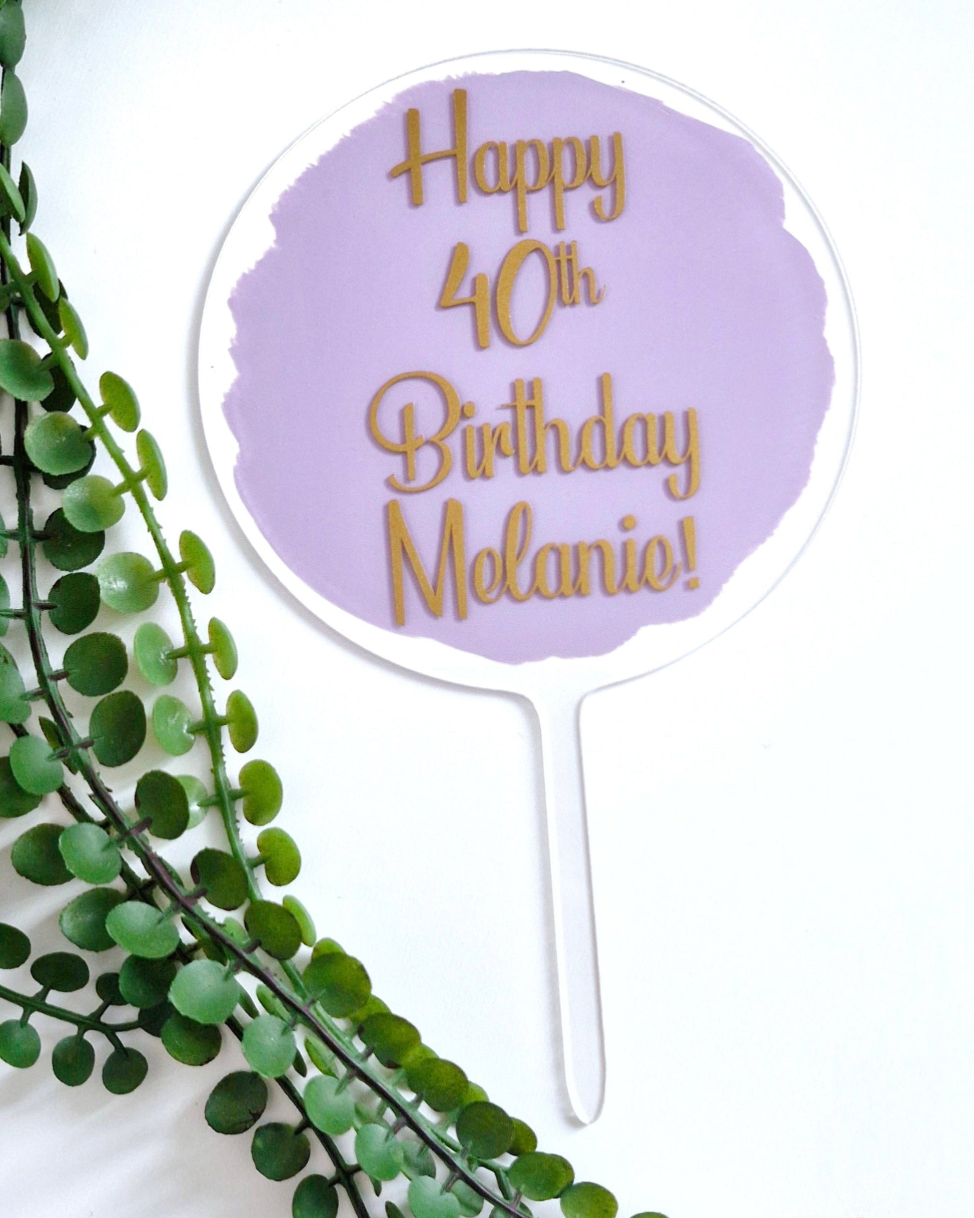 40th birthday cake topper